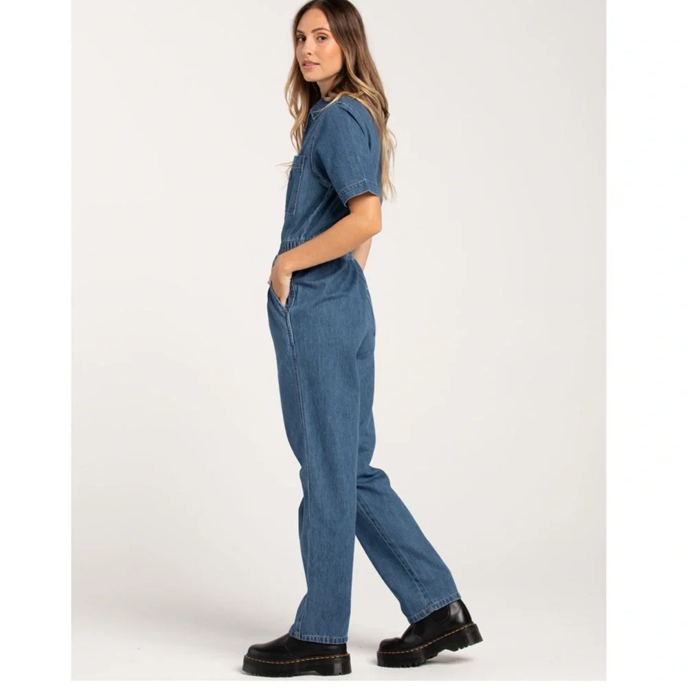 Dickies Houston denim coveralls jumpsuit NEW medium - Picture 2 of 14